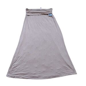Azules Beige Maxi Skirt Made in USA Rayon Blend Boho A-Line NEW